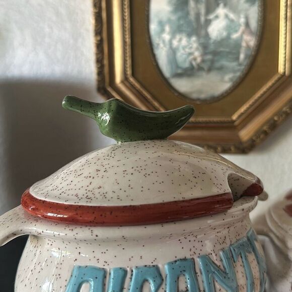 Tortillas and Picante Tortilla holder & salsa holder set (broken spoon) clay han - Picture 9 of 9